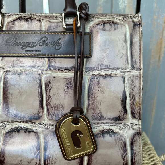 Dooney & Bourke Janine Croc Embossed Satchel Convertible Crossbody - Picture 3 of 16